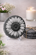 Sunflower 4” Slate Decor/Coasters