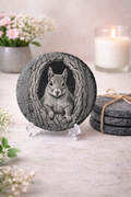 Squirrel 4” Slate Decor/Coasters