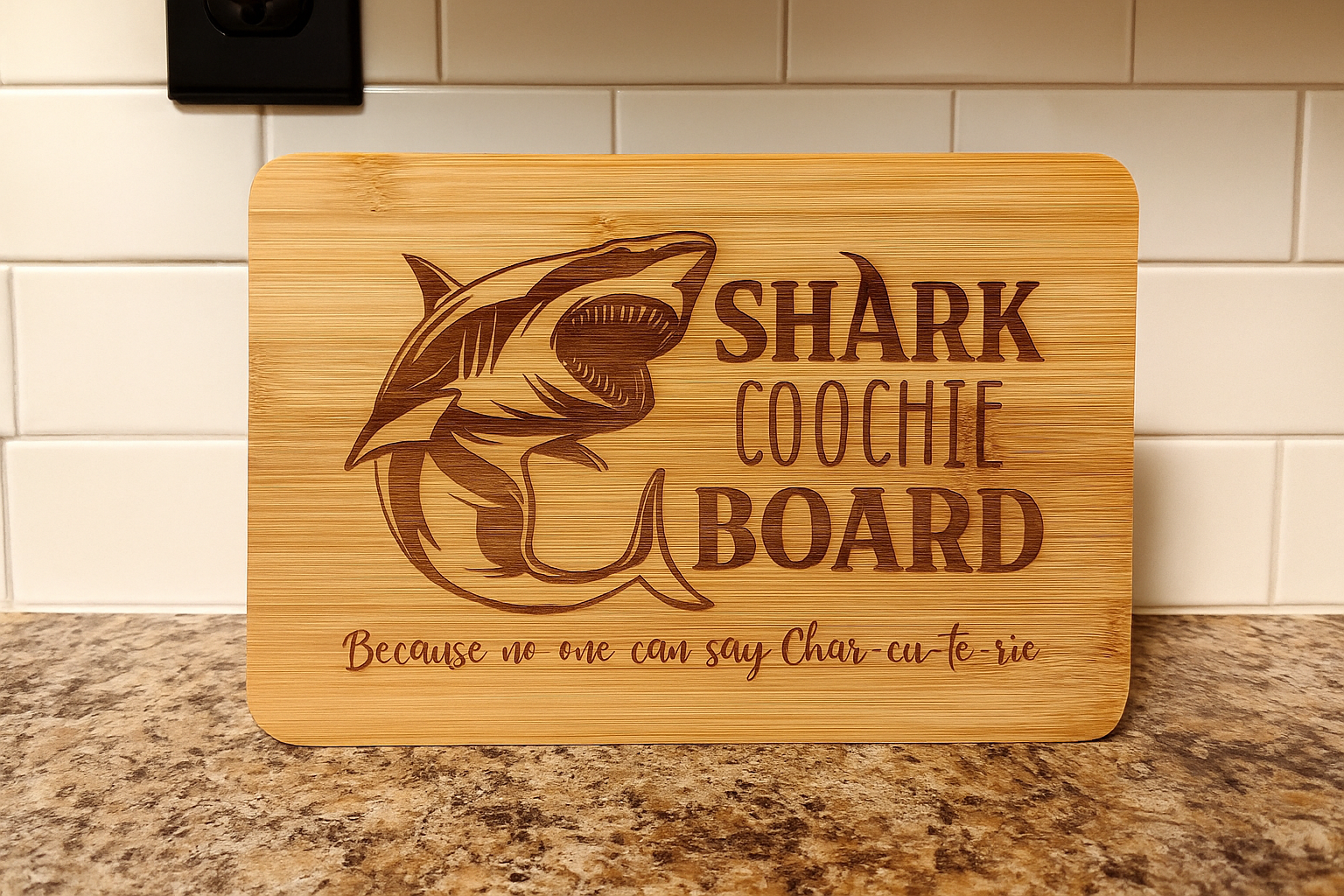 Shark mini cutting board 9” x 7”